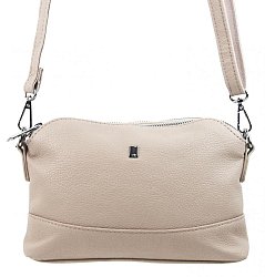 Béžová crossbody dámska kabelka s tromi oddielmi 5414-BB